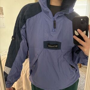 Columbia Vintage Blue and Black Half-Zip Jacket